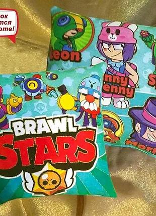 Дитяча декоративна подушка бравл старс - світиться в темряві