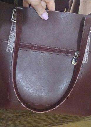 Нова сумка баклажанового кольору3 фото