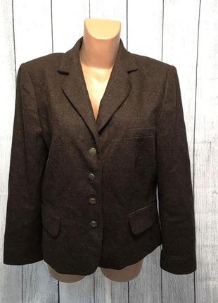 Пиджак стильный licento, 44 (l, 16), шерсть, коричн, как новый!