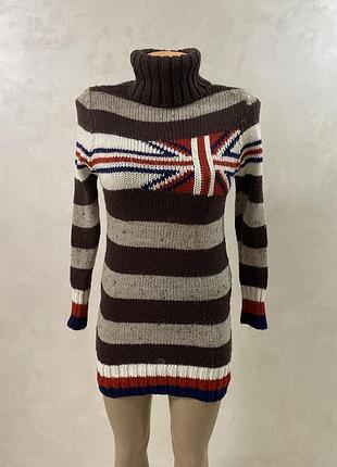 Теплий подовжений светр гольф водолазка