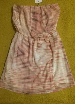 Рожево-біле плаття bershka2 фото