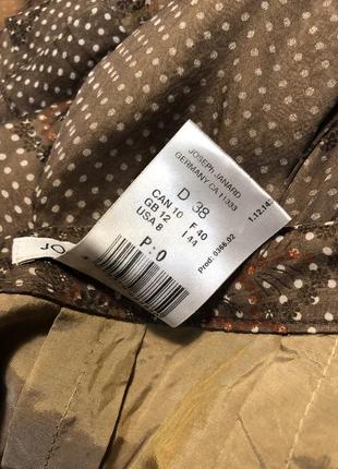 Joseph janard юбка в складку коричневая в горошек шелковая шёлк6 фото