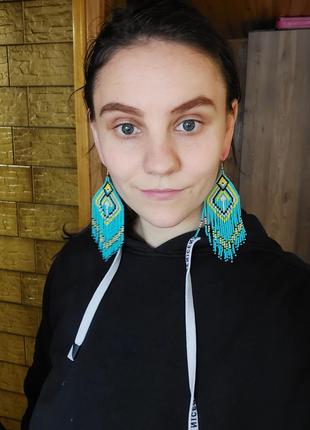 Сережки з бісеру 3