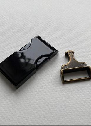 Пряжка механическая емаль черная 20мм металическая