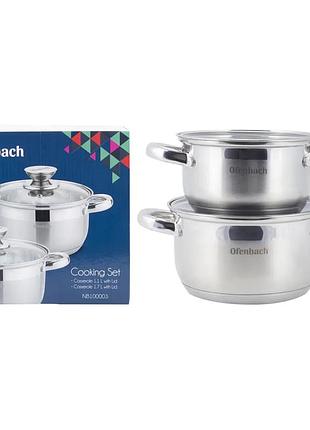 100003 набір посуду ofenbach 4 предметів із нержавіючої сталі