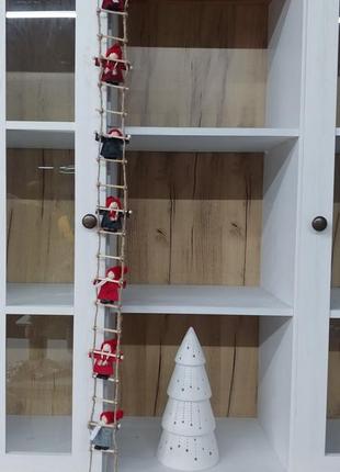 Гномы на вечевочной лестнице 115 см. новогодние скандинавские рождественские эльфы кукла гном эльф декор украшение для дома подарок под елку