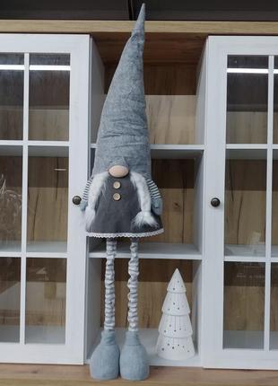 Гном девочка. 115 см снегурочка эльф на длинных ножках скандинавский новогодний гномик интерьерная кукла декор игрушка подарок под елку