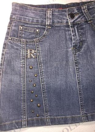 Красивая джинсовая юбка мини2 фото
