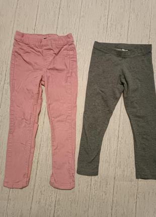 Лосини і вельветові треггінси, штани на 4-5 років4 фото