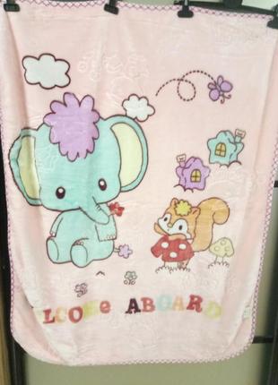 Детский плед-одеяло нежно-розовое3 фото