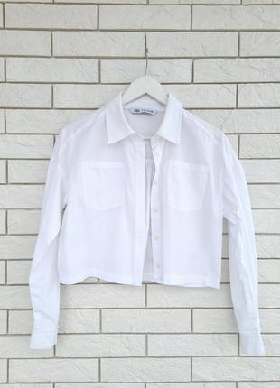 Сорочка рубашка укорочена zara