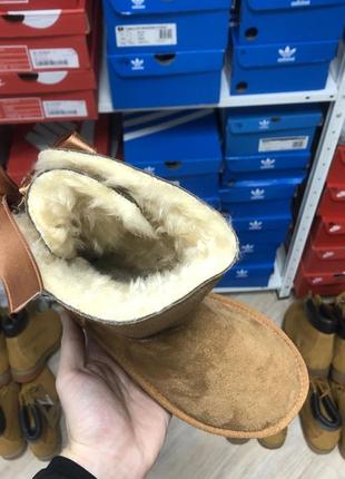 ❄️ugg brown button❄️угги жіночі з бантом, угги женские коричневые2 фото