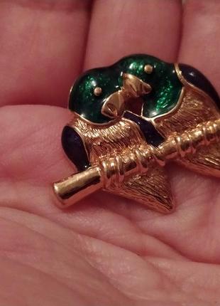 Брошка пін вінтаж емалі метал