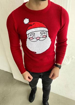 Брендовый мужской новогодний свитер / качественный свитер на каждый день2 фото