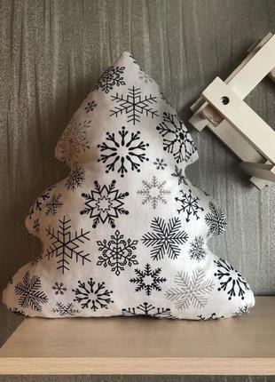 Новорічна текстильна ялинка подушка декор