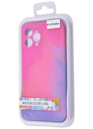 Чехол для apple iphone 12 pro max розово-фиолетовый градиент