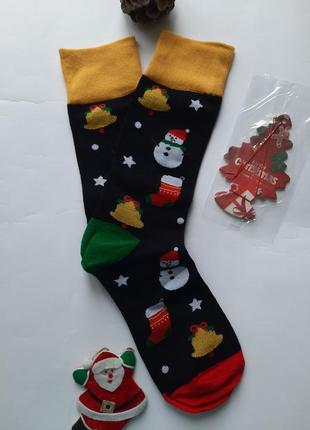 Шкарпетки чоловічі новорічні набір з 4 пар в подарунковій упаковці з ароматизатором преміум якість4 фото