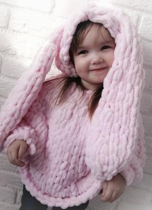 Худі-пончо  зайчик, кофта