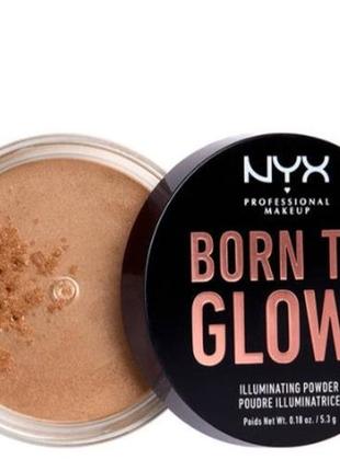 Nyx professional makeup born to glow illuminating powder пудра для лица 041 фото