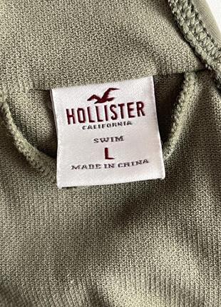 Hollister топ верх от купальника хаки на завязках купальник7 фото