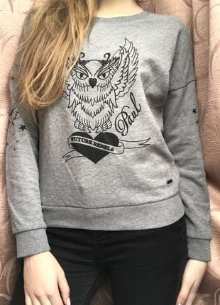 Свитшот кофта серый от paul casual department