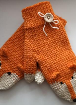 Рукавички лисички варежки перчатки митенки звероварежки