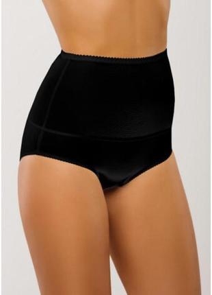 Труси втулок коректуючі афіна 013 з високою прямою талії, закриті чорні xl