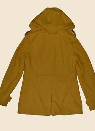 Вовняне пальто класичного крою гірчичного кольору groggy by jbc3 фото