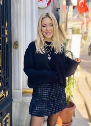 Твидова спідниця-шорти massimo dutti розмір 40 (5231501407)