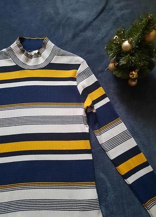 Різнокольоровий гольф, водолазка в смужку, светр, кофта, реглан