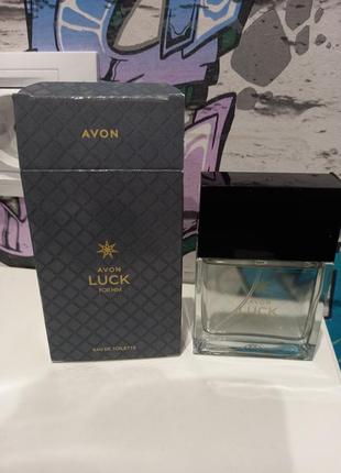 Чоловіча туалетна вода avon luck for him, 30 мл