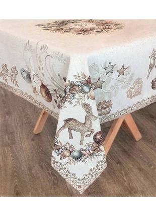 Новорічна скатертина золоті свята