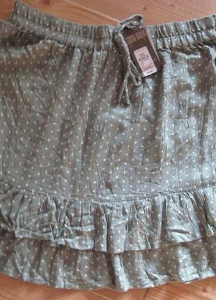 Новая летняя юбка "primark" р.48 пояс-резинка8 фото
