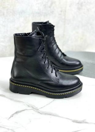 36-41 рр черевики нат. шкіра на шнурках демі/зима