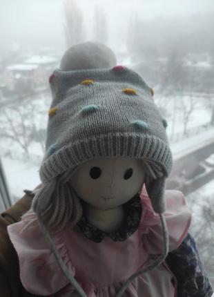 Зимова шапка для дівчинки від 9 міс1 фото