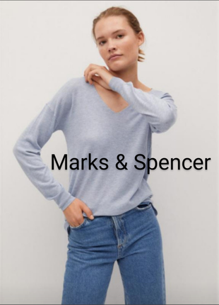 Новый нежно голубой полувер джемпер бренда marks,&amp; spenser Паркu 8-10 eur 36-38