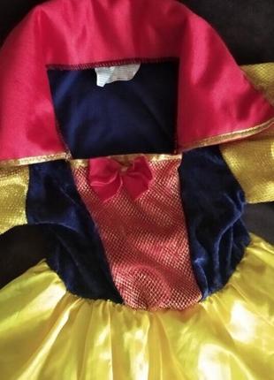 Шикарное карнавальное новогоднее платье принцессы дисней белоснежки, р.116, тайвань5 фото