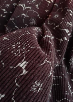Винтаж! 🌰 кюлоты 100% хлопок вельвет юбка-шорты шоколад со складками капри широкие ручная работа2 фото
