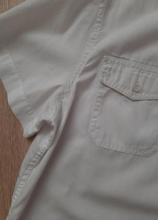 Базова біла сорочка на короткий рукав3 фото