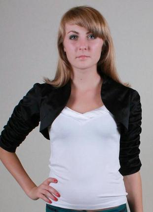 Атласне болеро чорне 50