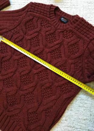 Дуже теплий светр з косами туреччина розмір xl, очень теплый мужской свитер с косами, базовый теплый свитер джемпер7 фото