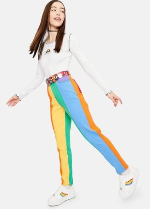 Delia*s rainbow женские разноцветные джинсы мом с высокой посадкой4 фото