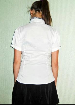 Шикарная блуза "элиза" размер 48-50, белая2 фото