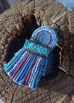 Новорічна іграшка лялька-мотанка