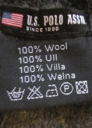 Шарф u.s. polo assn 100% шерсть. новый3 фото