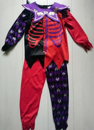 Карнавальний костюм джокер клоун арлекін1 фото