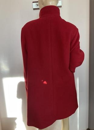 Червоне коротке демисезонне пальто/44/brend basler вовна- ангора2 фото