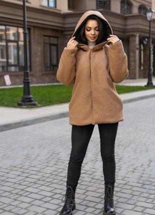 Стильна тепла куртка зручна красива жіноча красива зручна модна трендова двохстроння зима зимова чорна бежева2 фото