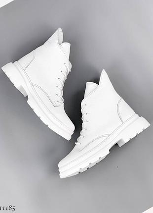 Черевики чоботи зима натуральна шкіра білий