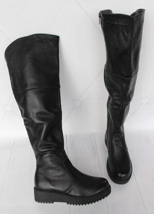Зимние кожаные ботфорты, высокие сапоги, сапожки 36 размера3 фото